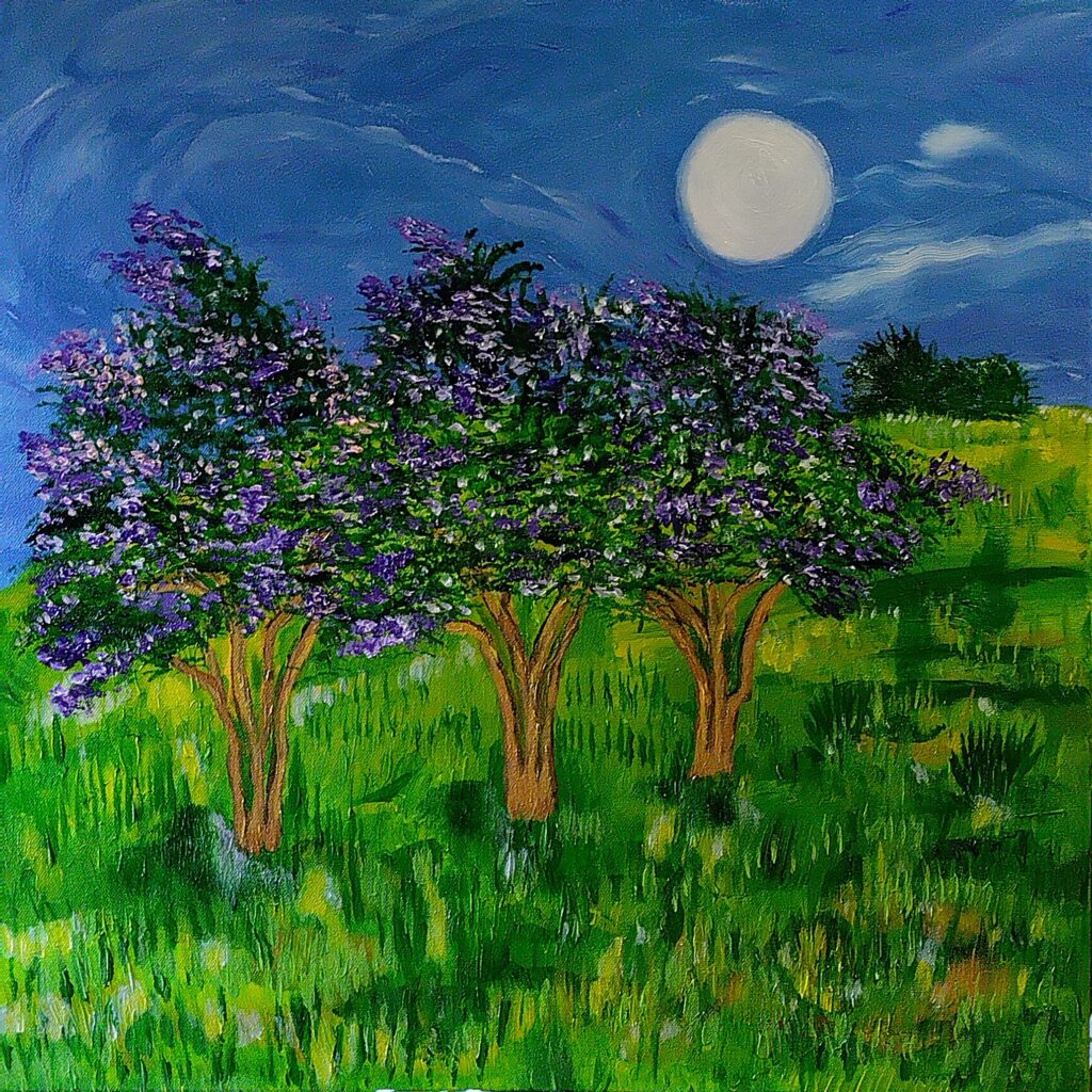 "Moon Dawn, Crape Myrtle Twilight" 